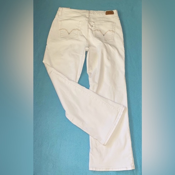 LEVI’S 512 bootcut perfectly slimming high rise wide leg white NEW size 16M - Picture 4 of 16